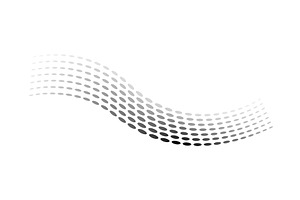 Dotted halftone waves. Flowing, an Illustration by Things for designers