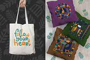 Birds and Blooms-folk art set, a Background Graphic by ComelyPics Shop (Thumbnail 6 of 12)