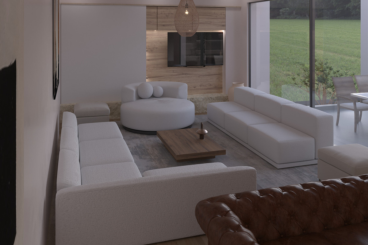 Japandi Living Room 3D Scene, Mockup, a Scene 3D Model by Arthitecture Home (Photo 1 of 7)