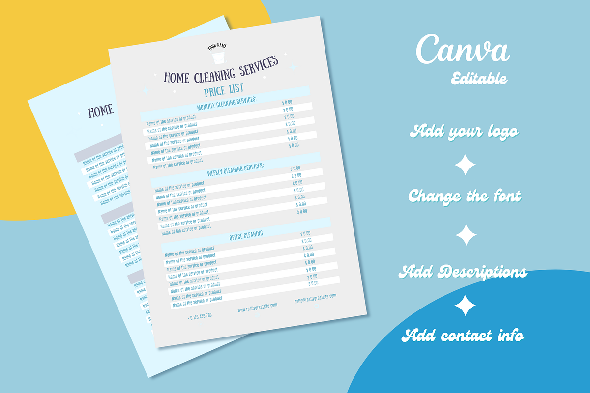 Marketing Kit Cleaning Business, a Marketing Template by PaolaroiDesign (Photo 4 of 5)