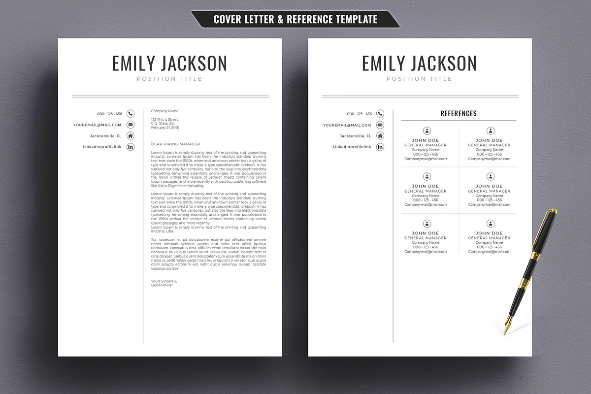 Modern Resume/CV Template Word, a Resume Template by TemplateCrafts (Photo 3 of 3)