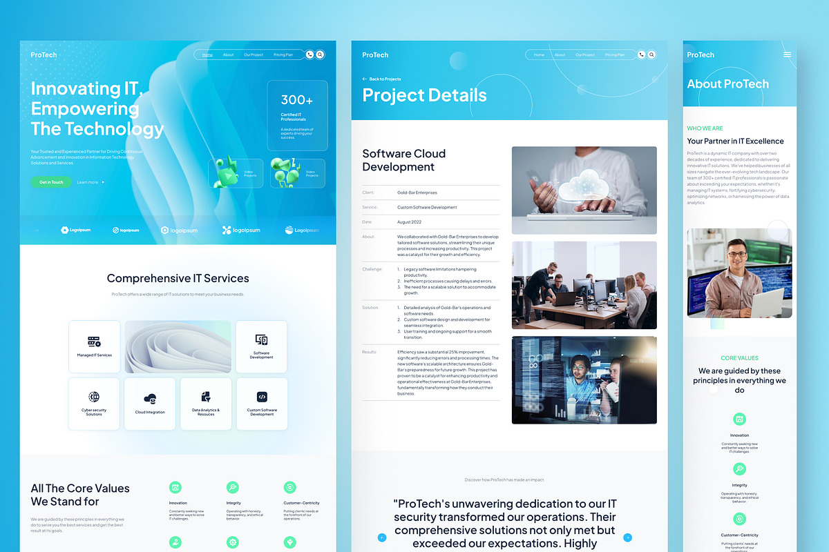 ProTech - IT Company Website Framer, a Websites & App Template by peterdraw (Photo 2 of 5)