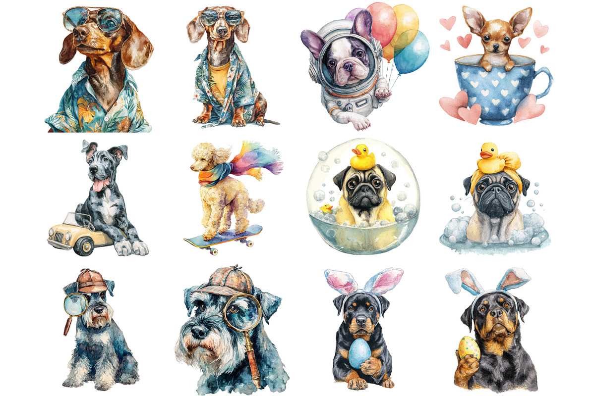 Quirky Funny Dogs Sublimation PNG, a Graphic by CitraGraphics (Photo 3 of 4)
