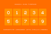 Monopix Pixel Typeface (12 Fonts), a Sans Serif Font by alpercakici (Thumbnail 7 of 11)