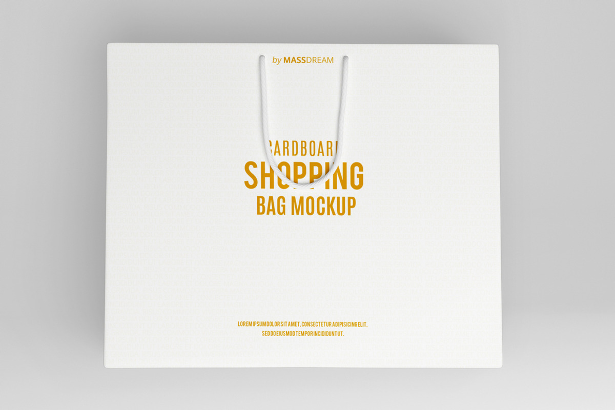 Large Cardboard Shopping Bag Mock-Up, a Packaging Mockup by MassDream (Photo 3 of 9)