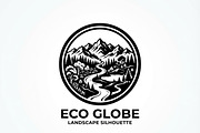 60 Eco Globe Landscape Silhouette, a Technology Illustration by Amazin_art (Thumbnail 6 of 29)