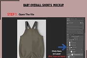 Baby Overall Shorts Mockup, a Shirt Mockup by Nora Gad (Thumbnail 2 of 16)