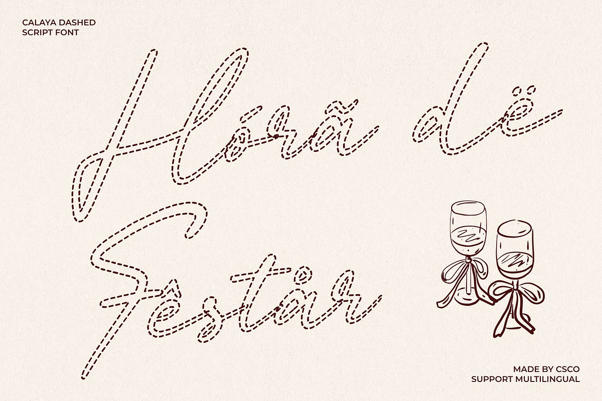 Calaya Dashed, a Script Font by Craft Supply Co. (Photo 7 of 8)
