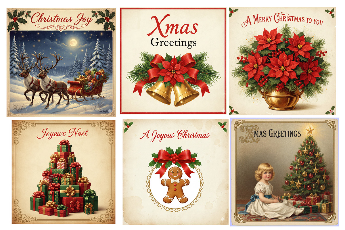 Retro Christmas Quotes Labels Bundle, an Illustration by SinaCreation (Photo 4 of 7)