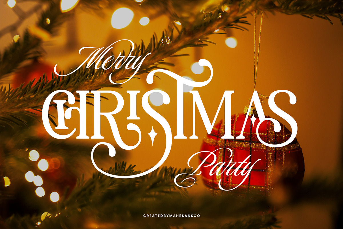 Christmas – Elegant Holiday Serif, a Serif Font by Mahesans Co (Photo 5 of 10)