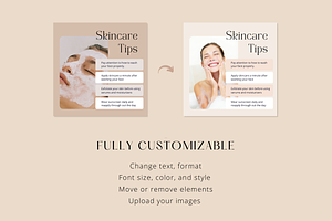 Skincare Instagram Template CANVA