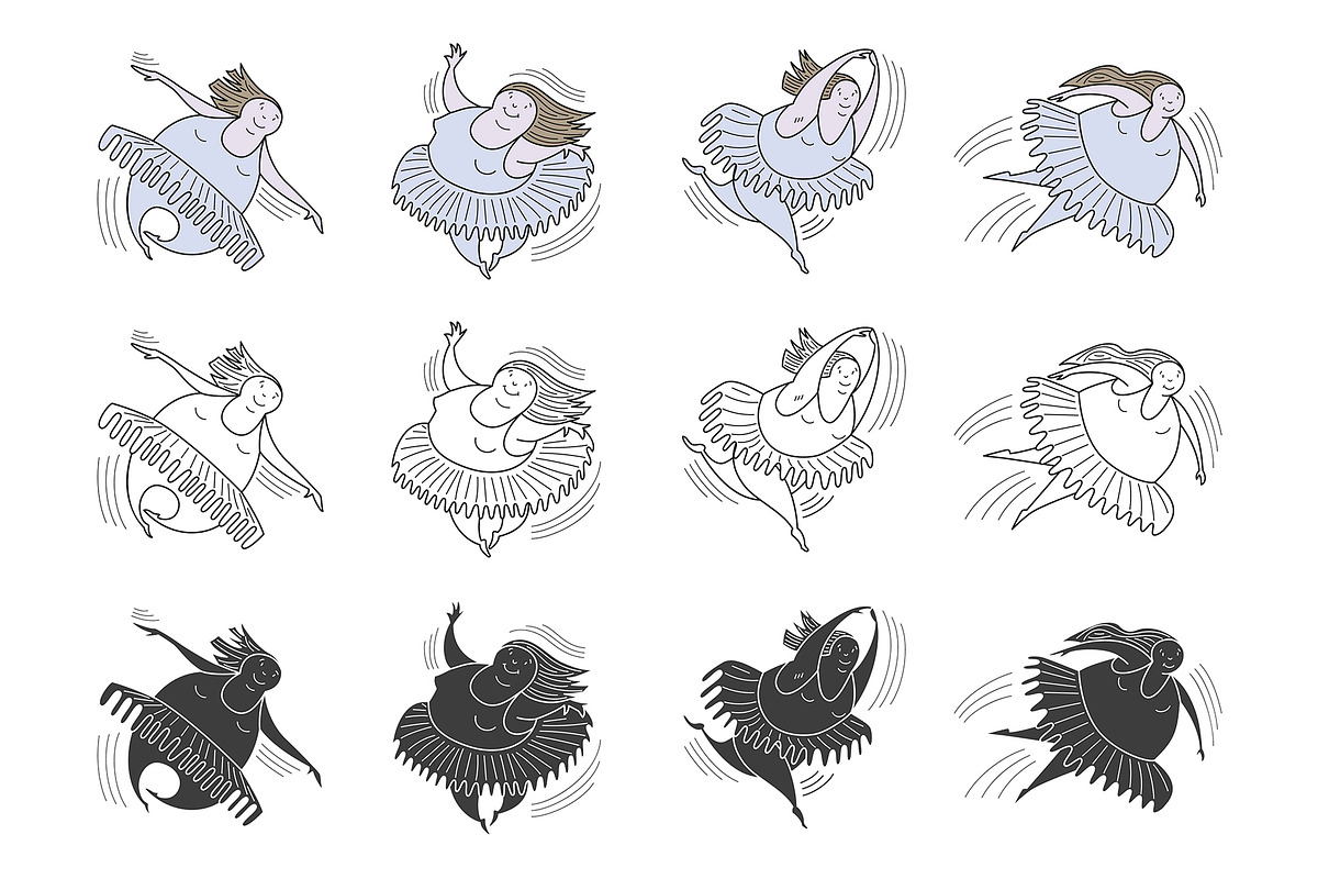 Ballerina. Humorous drawing., an Illustration by valeri_si (Photo 2 of 3)