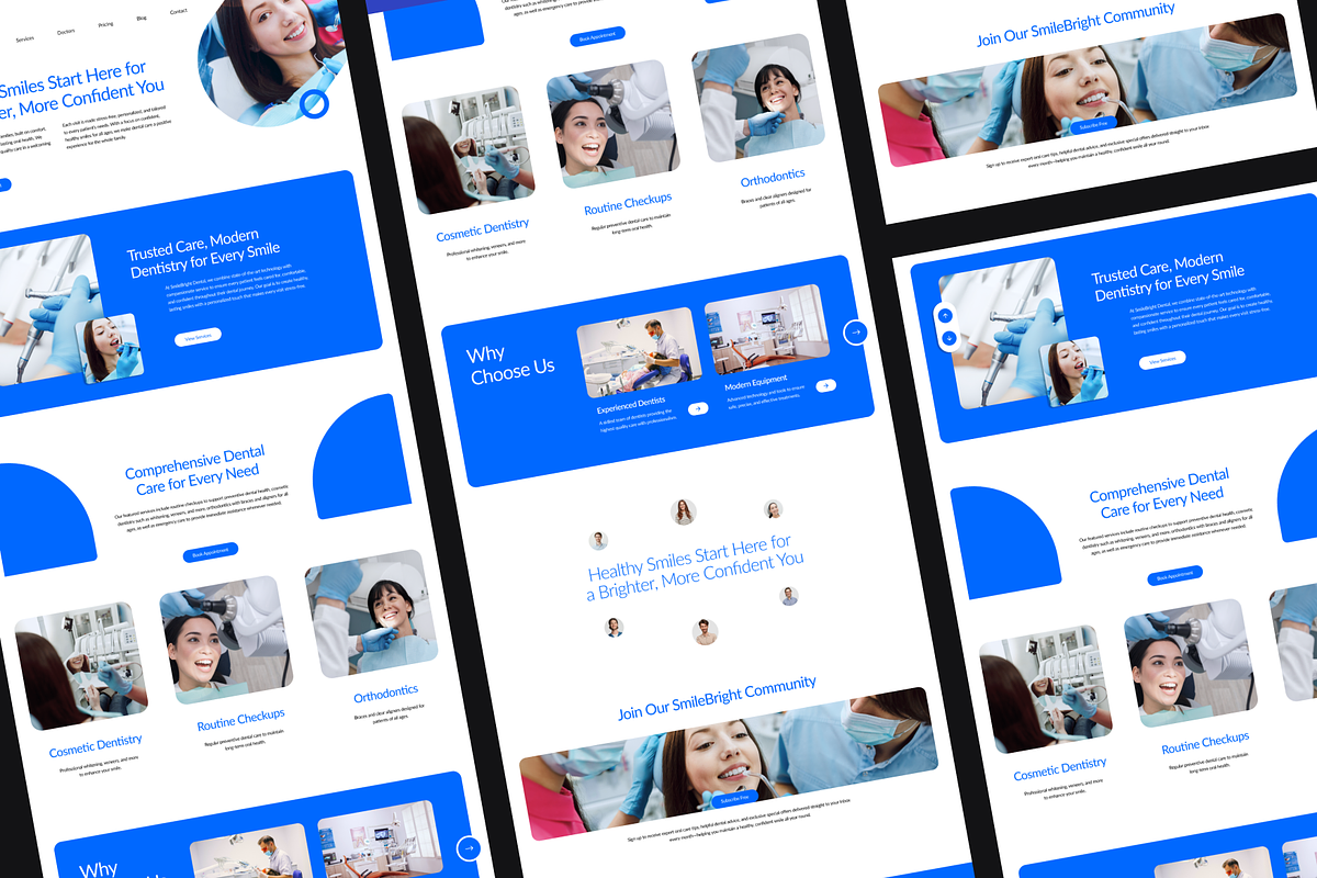 Figma Dental Clinic Landing Page, a Landing Page Template by Musara (Photo 2 of 6)