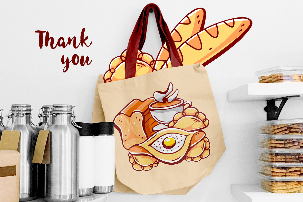 Baking & Tea Cartoon Illustration, an Object Graphic by XiuKab (Photo 9 of 9)