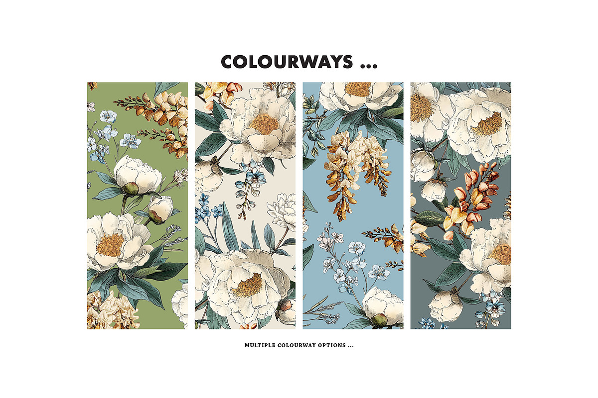 Flower lush peony seamless pattern, a Pattern Graphic by Milatoo (Photo 5 of 10)
