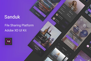 File Sharing Platform UI Kit XD