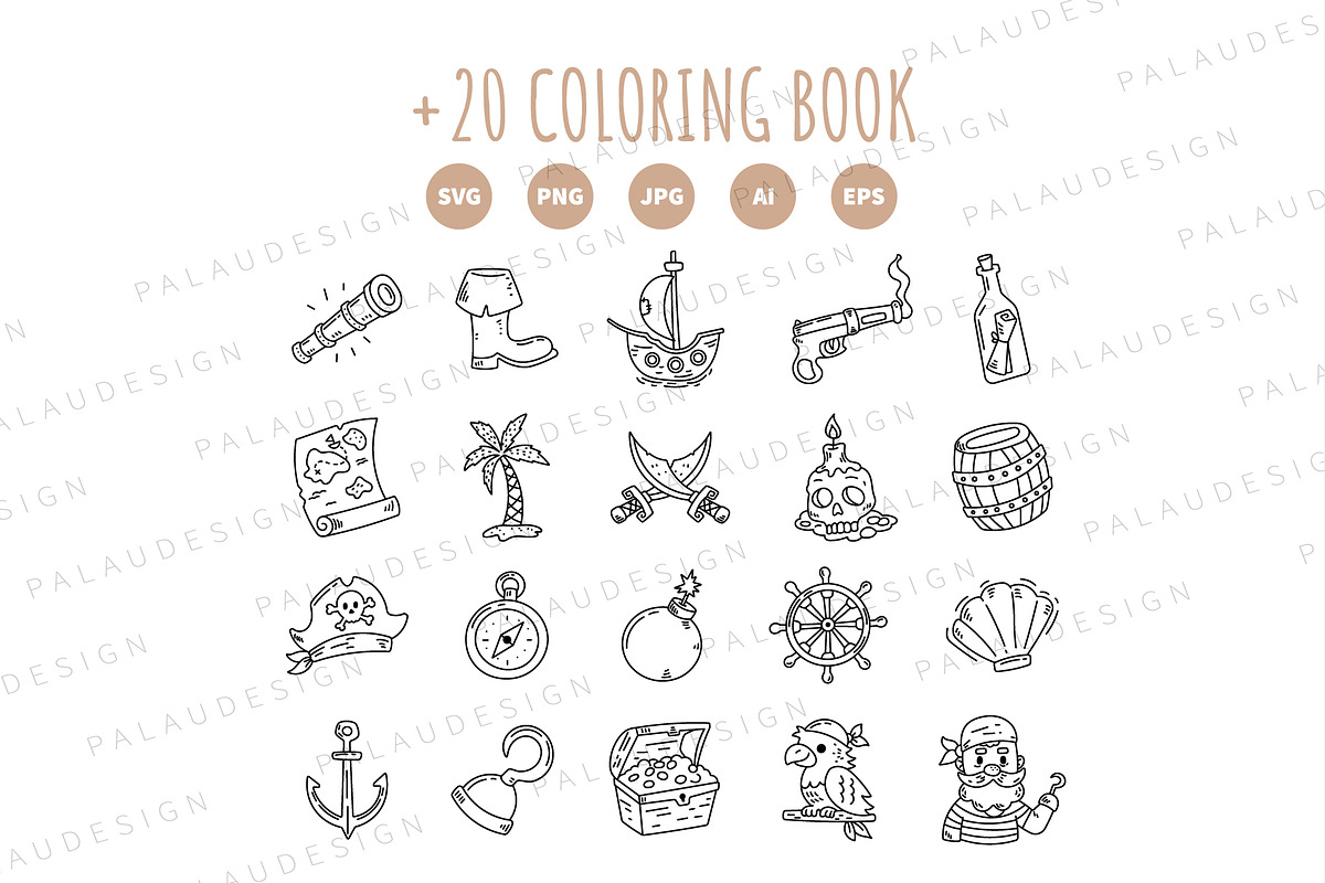 Pirate Adventure Clipart, an Object Illustration by Palau (Photo 9 of 10)
