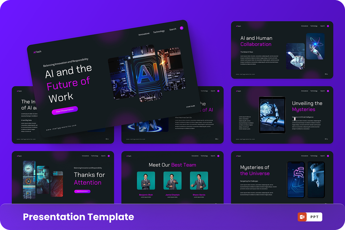 AITech - Artificial Intelligence, a Presentation Template by GraphauseProject (Photo 1 of 6)