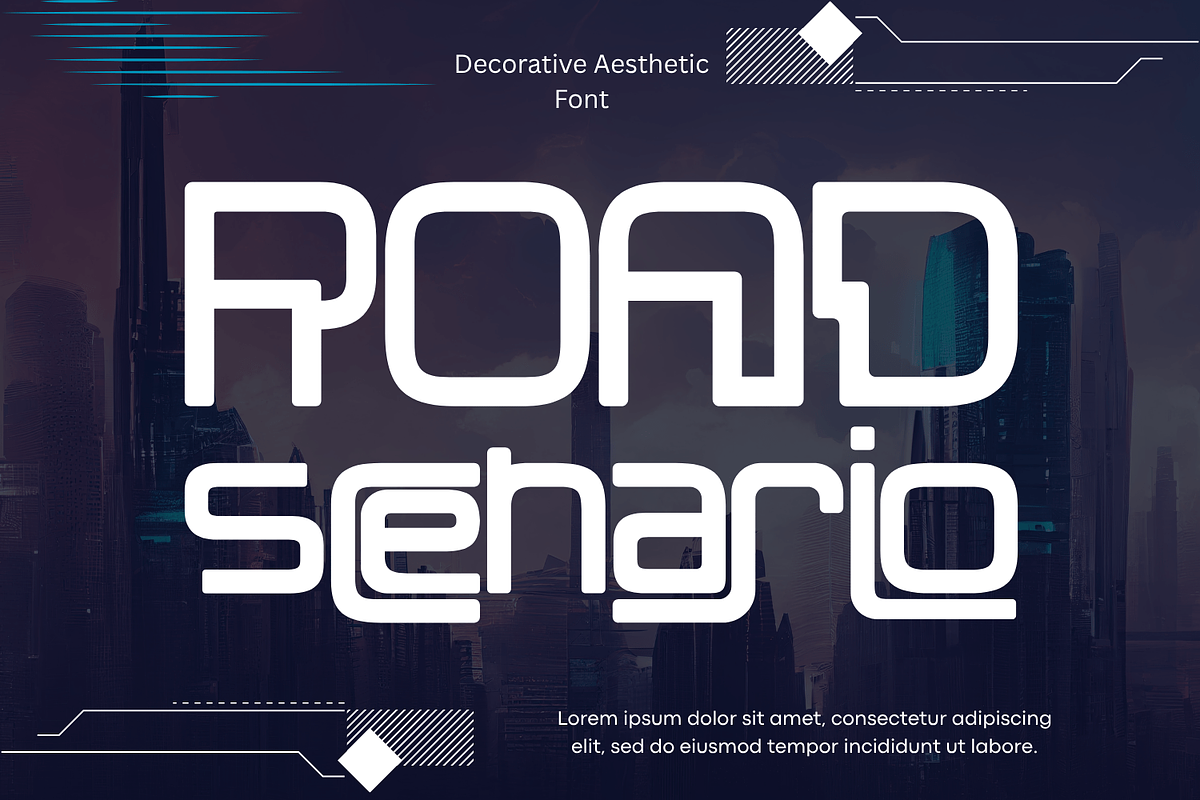 Decorative Aesthetic Futuristic Font, a Sans Serif Font by 177Studio (Photo 4 of 8)
