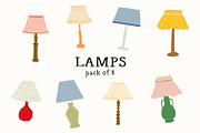 Lamp Illustrations, an Illustration by Olive & Lu Paper (Thumbnail 3 of 3)