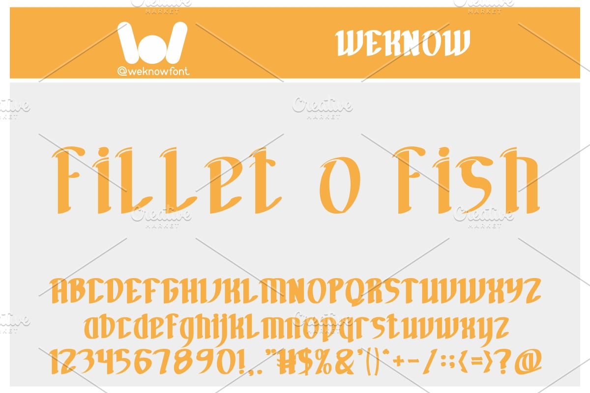 fillet o fish font, a Font by weknow (Photo 1 of 5)