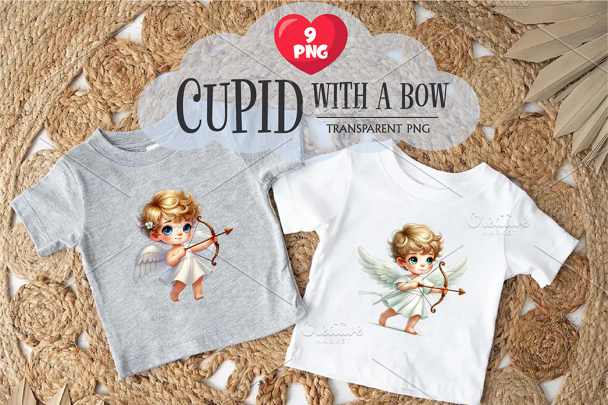 Cartoon Cupid with a bow and arrow., an Animal Illustration by KENO Mascots (Photo 3 of 8)