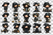 Gothic Witch PNG Clipart Bundle, a Seasonal Illustration by Nicolle's Colorful Art (Thumbnail 3 of 5)