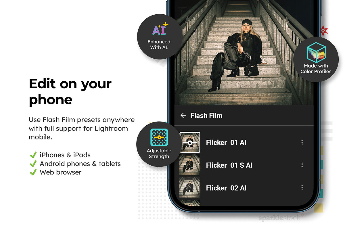 20 Flash Film Lightroom Presets LUTs, a Preset Add-On by SparkleStock (Photo 10 of 13)