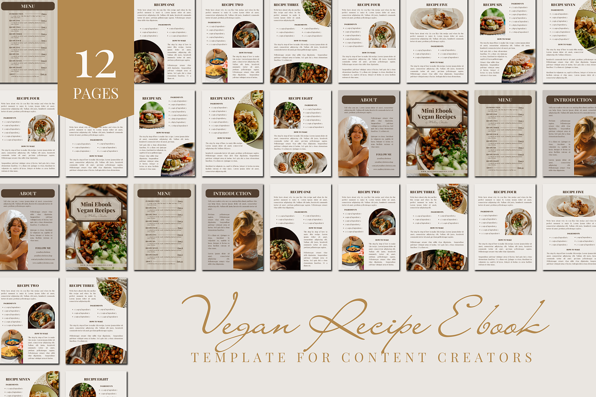 Recipe Ebook for Vegan Influencers, a Magazine Template by The Little Lily Studio (Photo 1 of 5)