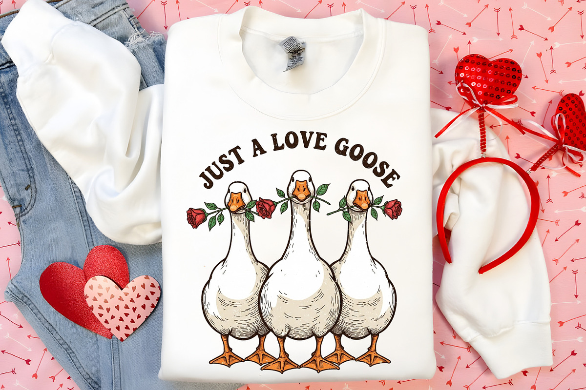 Just A Love Goose PNG, Valentine's, an Illustration by Canvas Craft (Photo 4 of 7)