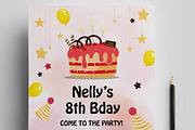 Birthday Party Invitation Template, a Flyer Template by MightyDesign (Thumbnail 2 of 6)