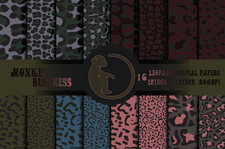 Trendy leopard patterns, Print ready
