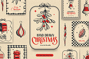 Hand Drawn Christmas Line Art Bundle, a Seasonal Illustration by Nearbirds (Thumbnail 1 of 11)