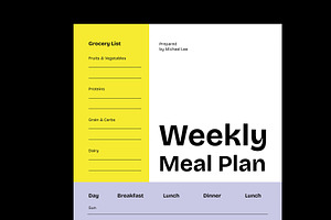 Daily Weekly Meal Planner