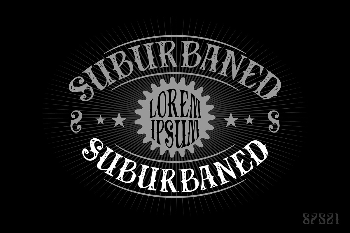Suburbaned Font, a Font by vtks design (Photo 1 of 3)
