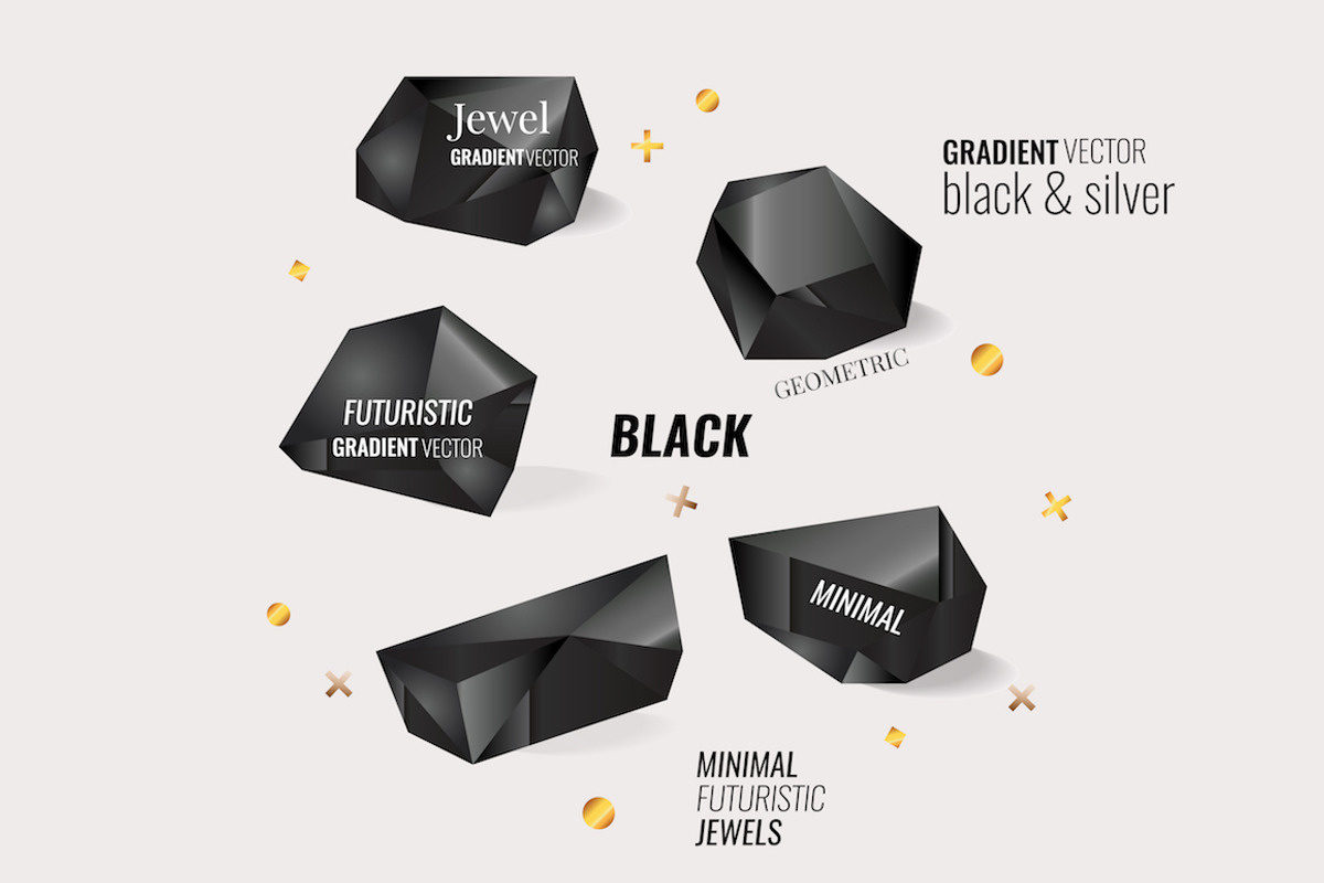Minimal & Futuristic Jewels Vector, an Object Graphic by Paperly Studio (Photo 1 of 2)