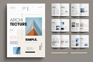 Architecture Portfolio Template, a Brochure Template by MightyDesign