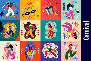 Brazil Carnival collection, an Object Illustration by MoleskoStudio