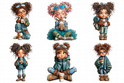 Whimsica Watercolor Coffee Girl Clip, a Person Illustration by Daily.Designs (Thumbnail 3 of 5)