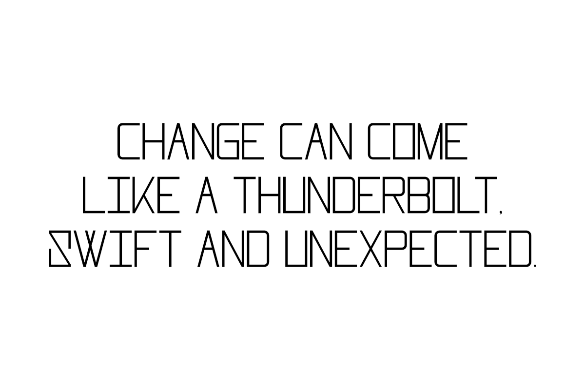 Thunderbolt - Minimalist Display Fon, a Sans Serif Font by Pian45 Studio (Photo 3 of 6)