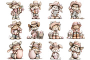 Western Easter Bunny Clipart, an Illustration by DreamArtGraphic (Thumbnail 3 of 4)
