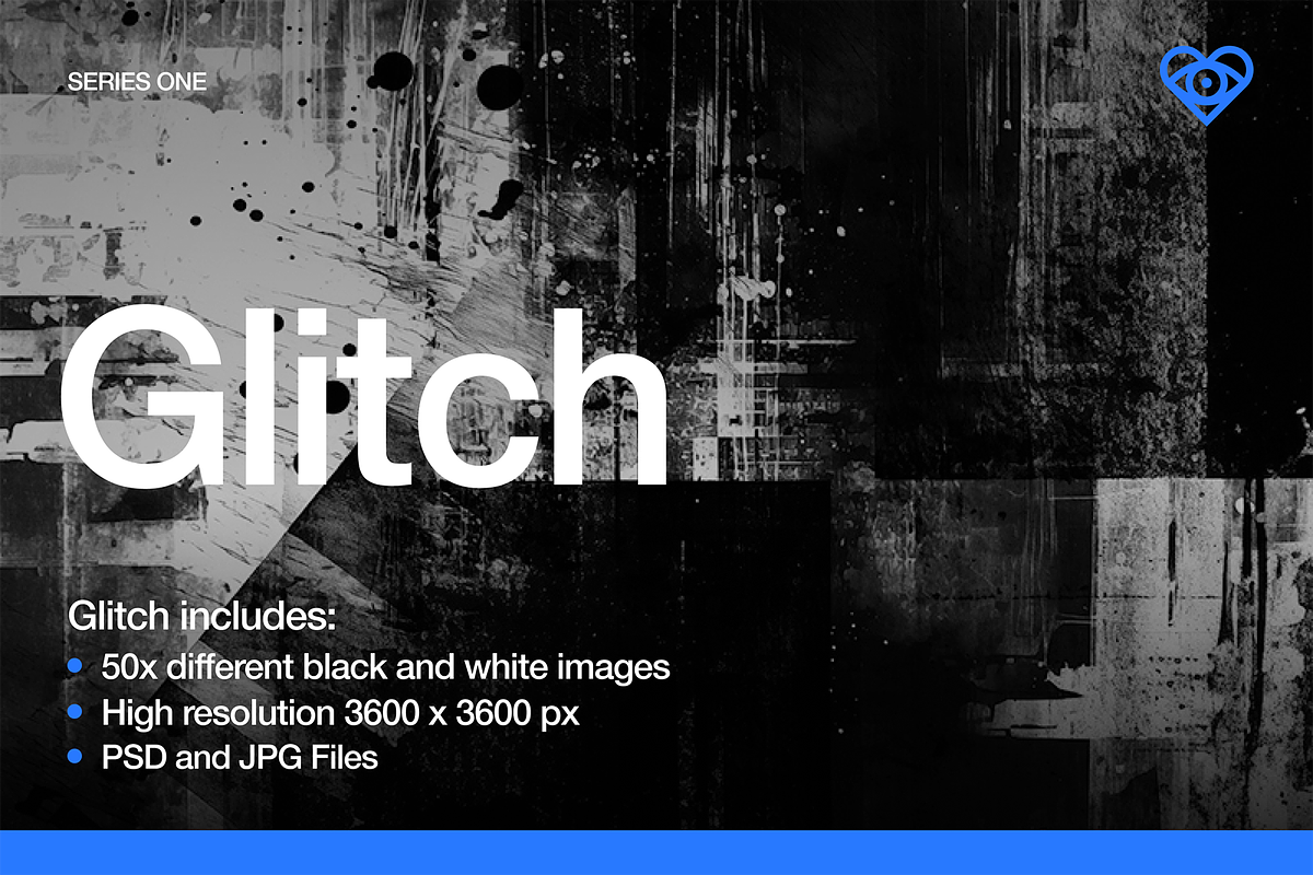 Glitched - 50 Black & White Textures, a Background Graphic by ikono.me (Photo 1 of 6)