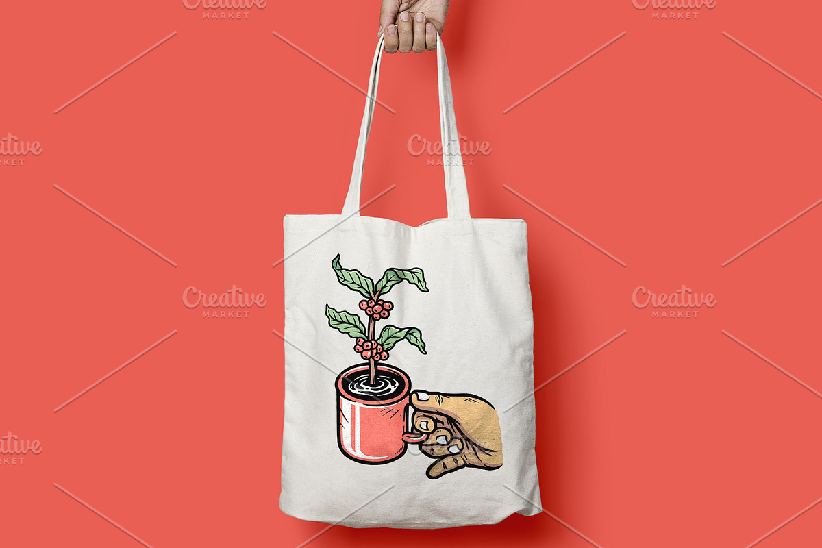 hand holding a cup of coffee, a Food Illustration by gunaonedesign (Photo 4 of 4)