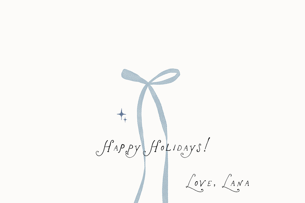 Hand-Painted Blue Burgundy Christmas, an Object Graphic by Lana Elanor (Photo 24 of 24)
