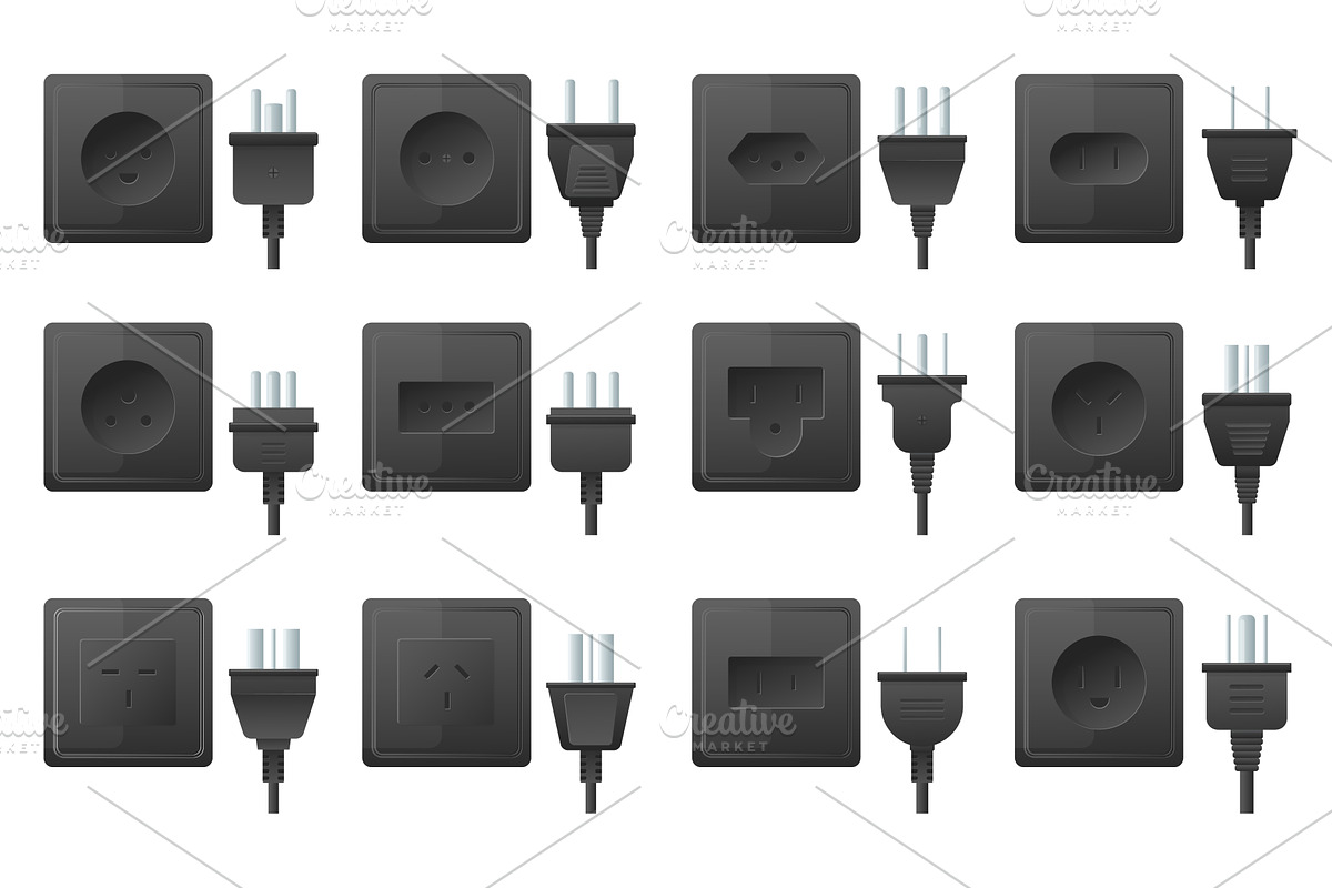 Various types of electrical, an Object Illustration by Vectorbuum