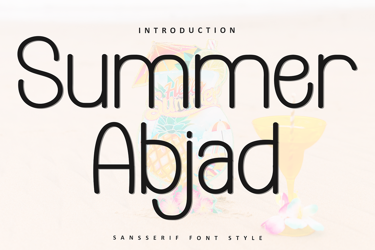 Summer Abjad, a Sans Serif Font by InermediaSTUDIO (Photo 1 of 8)