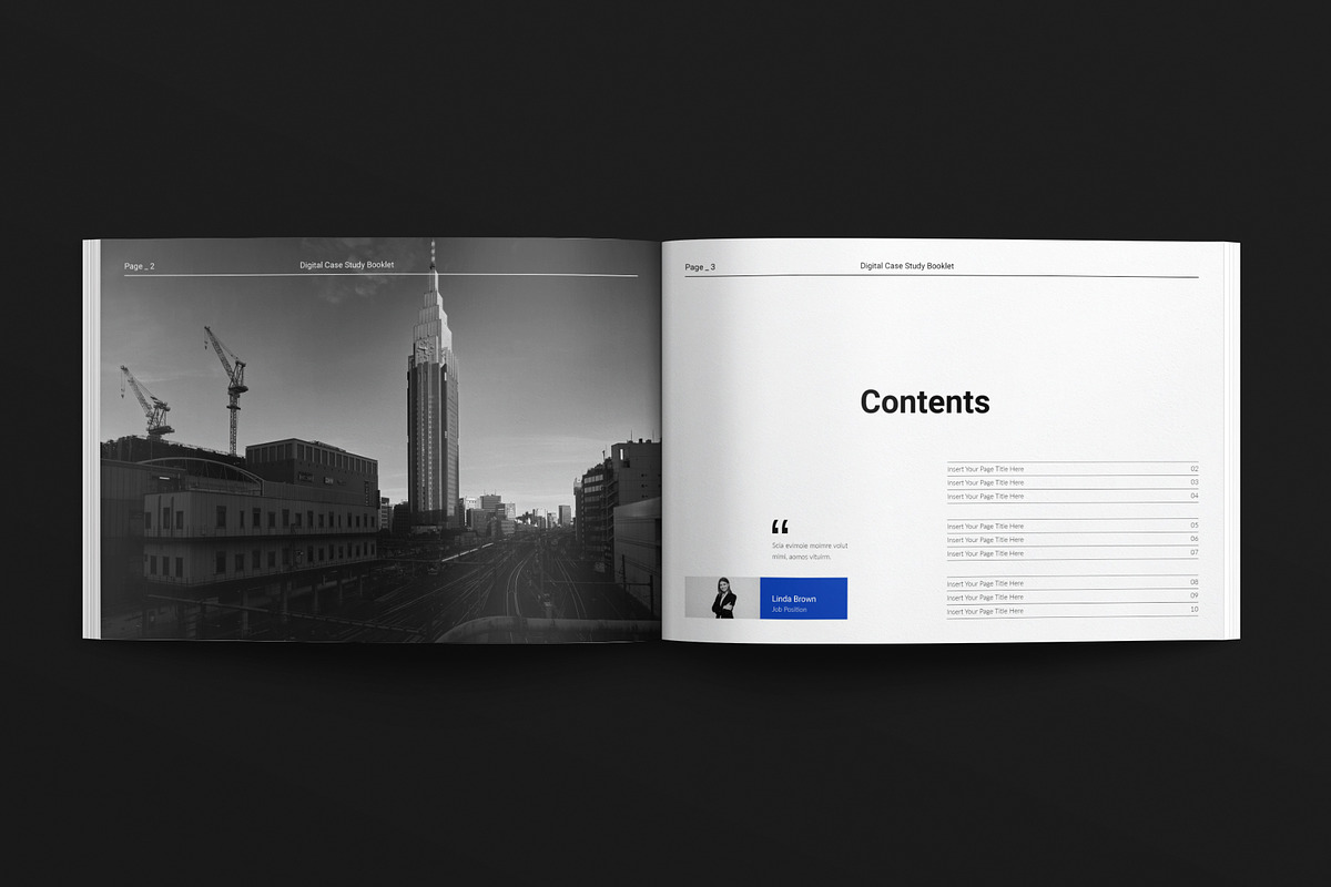 Digital Case Study Booklet Landscape, a Brochure Template by E-Type (Photo 2 of 7)