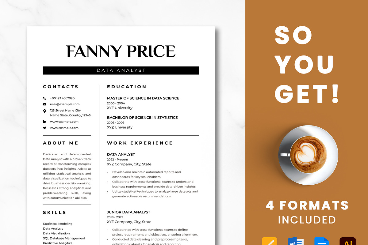 Data Analyst Resume Template preview 8