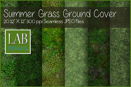 Seamless Summer Grass Ground Cover, a Texture Graphic by Lab Designs