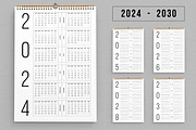 Wall Calendar Set 2024 To 2030, a Stationery Template by ContestDesign (Thumbnail 1 of 4)
